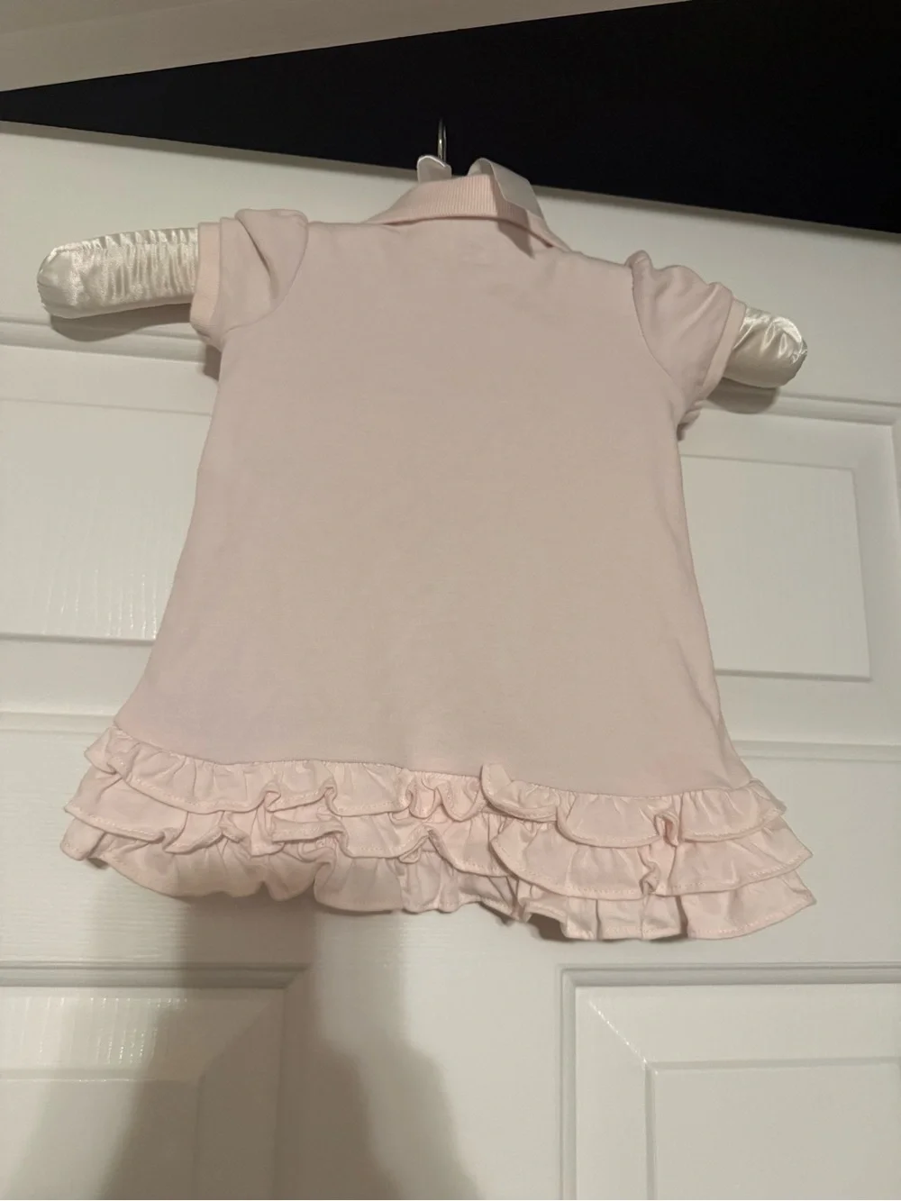 Ralph Lauren Baby Girl Light Pink Ruffle Polo Dress 3M